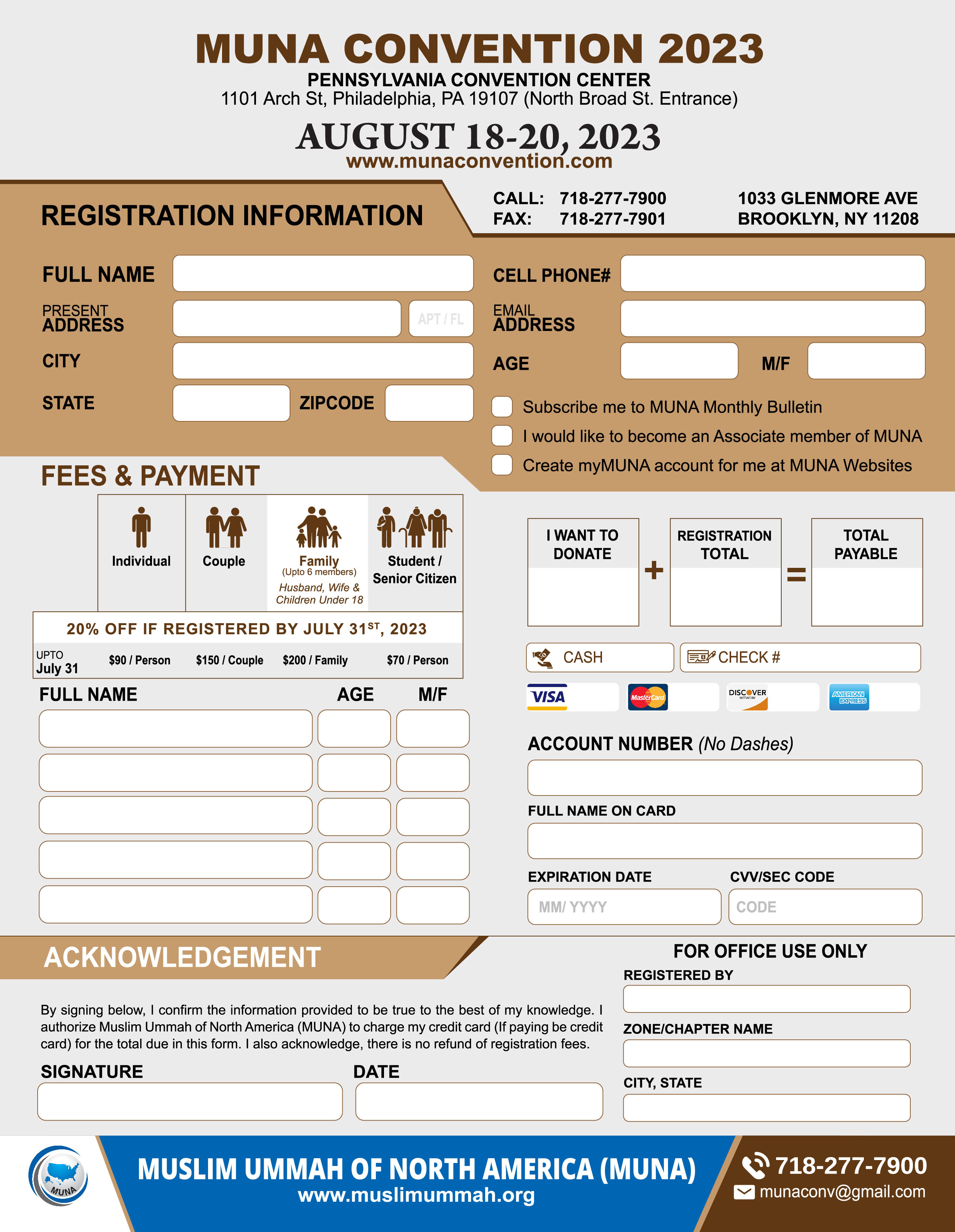 MUNA Convention Registration